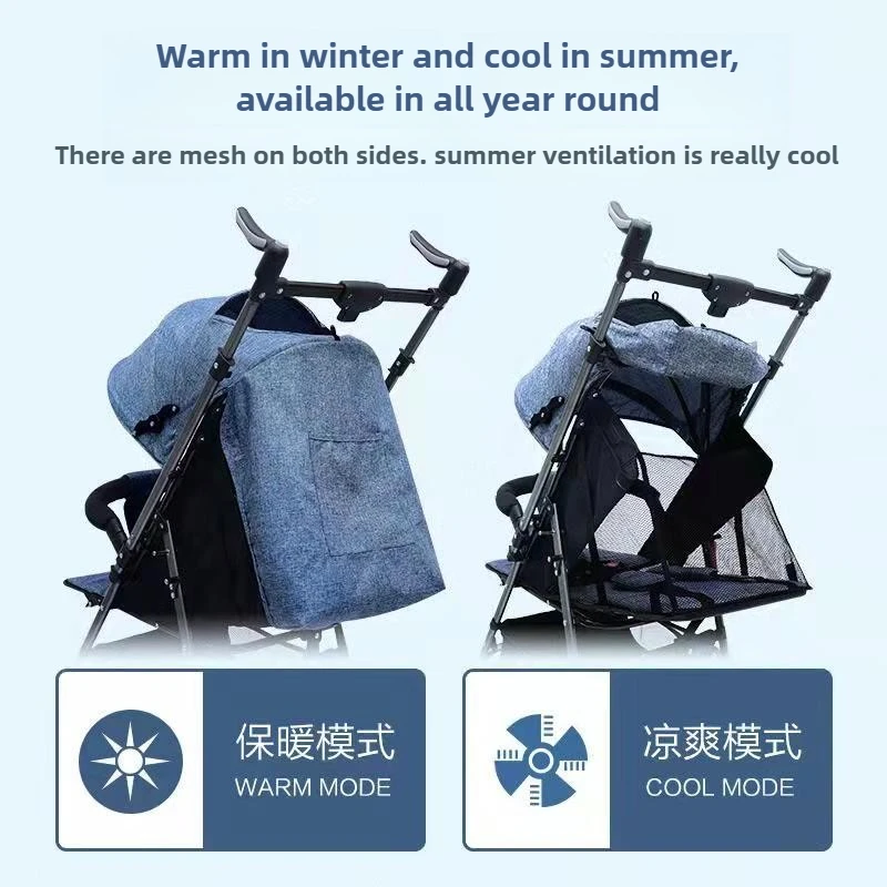 Cochecito de bebé que puede sentarse y acostarse, ligero, bidireccional, plegable con un solo botón, amortiguador, cochecito de 0 a 3 años