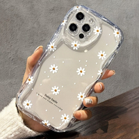 Transparent and Fresh Small Chrysanthemum Phone Case For Infinix Note 40 Pro Plus 5G 50 40 30 12 Hot 50i 40i 30i 50 40 30 Cover