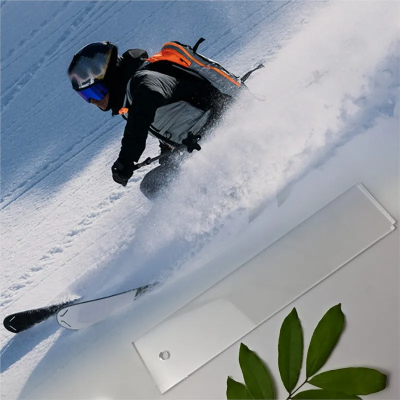 Acrylic Ski Wax Scraper, Long & Short Sizes Available, Sharp Edge, Remove Excess Wax for Ski & Snowboard Maintenance
