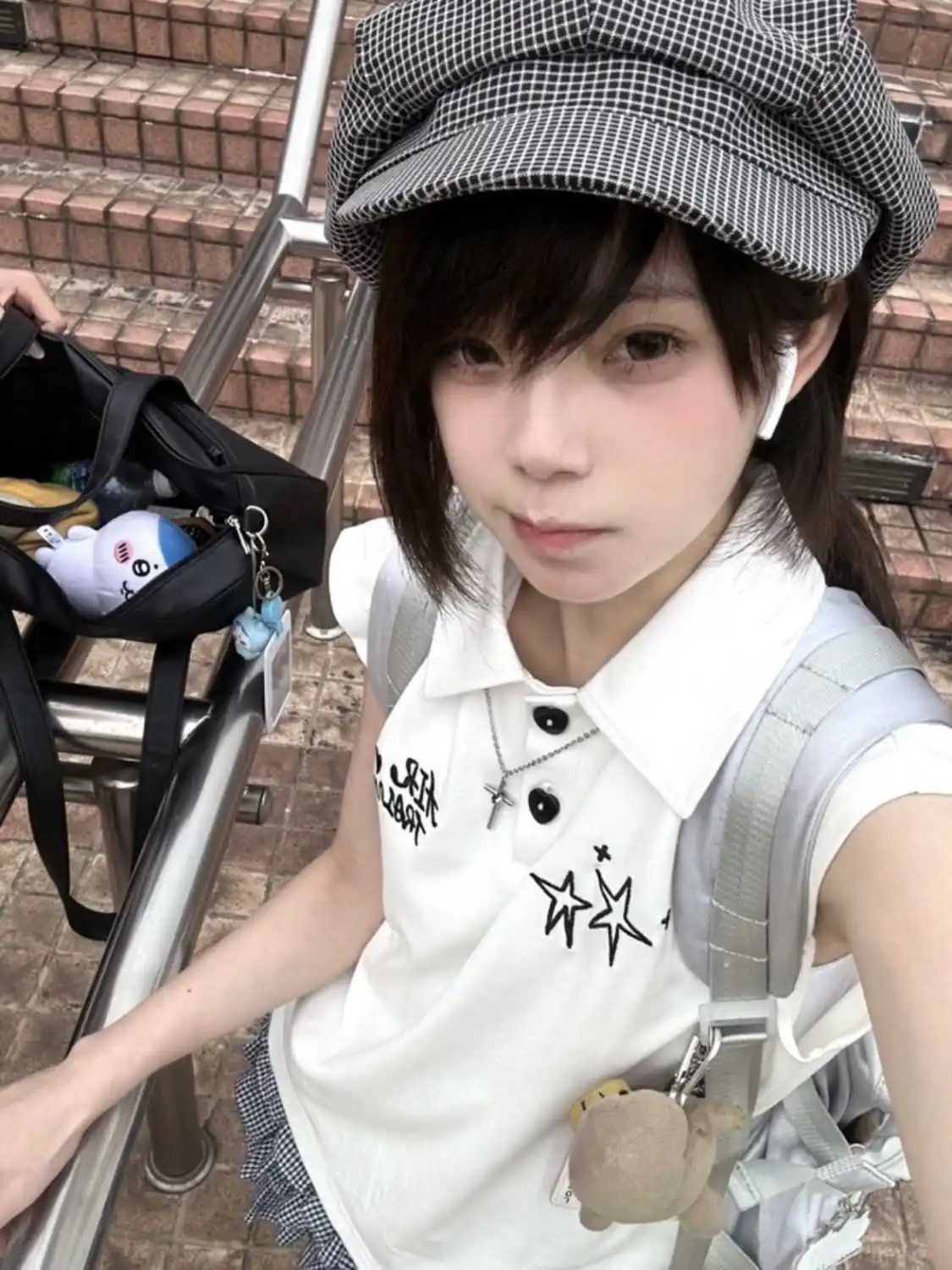 

Sweet Cute Star Print Ne ort Sve Slim Fit ort Top Корейская летняя футболка Sle Commute Faion с креативным узором