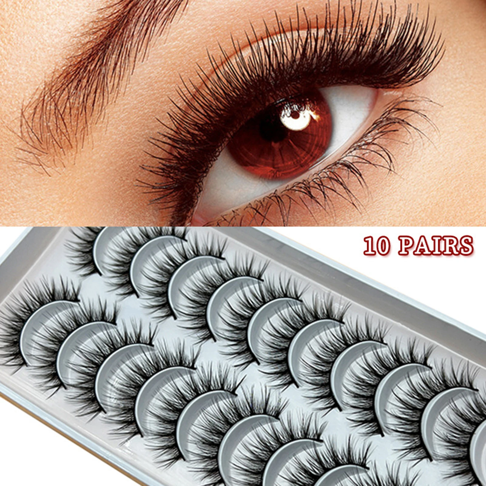 Dramatische, verdickende falsche Wimpern, wimpernverstärkende, verdickende falsche Wimpern, perfekt für das Augen-Make-up für Mädchen