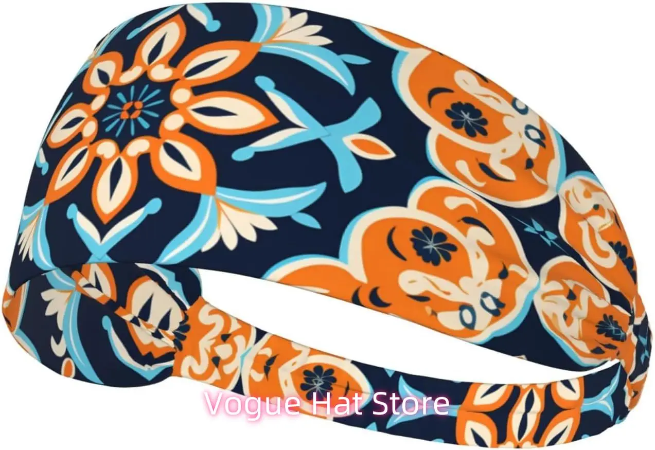 

Elastic Exercise Headband - Soft and Breathable Headband for Running, Cycling, Yoga, and More Symmetrical Flowers Picture