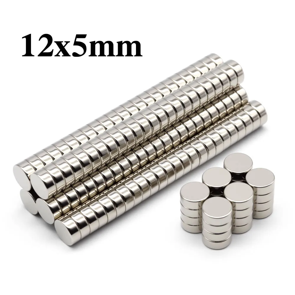 

12x5mm Super Powerful Round Magnet Neodymium Magnet NdfeB N35 Strong Permanent Magnetic imanes Refrigerator Magnet