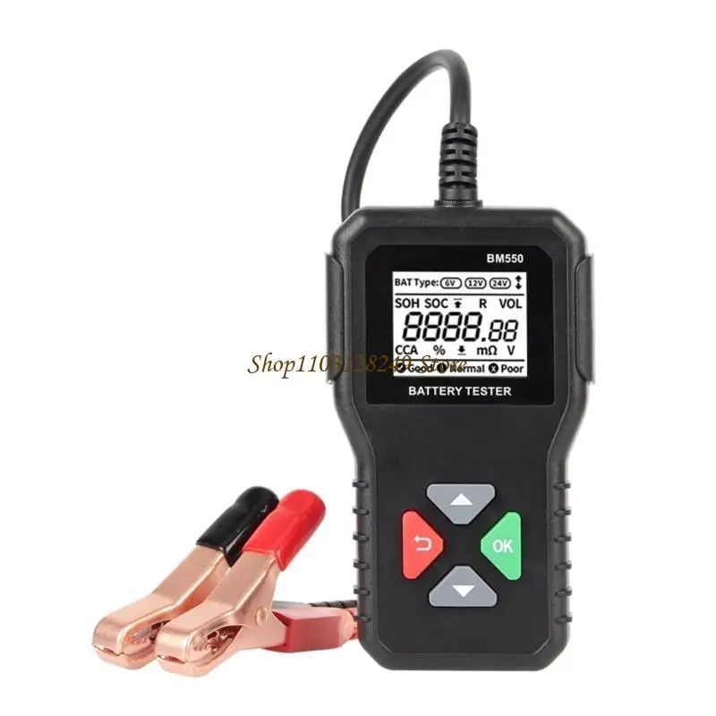 

Battery Tester 6V 12V 24V CircutsCranking Test Charging Tool BM550 Automotive Motorcycles Truck Trailer Battery Analyzer