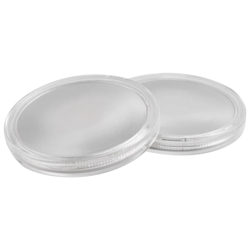 Blank Challenge Coins Metal Stamped Sublimation Blanks 40Mm Laser Engraved Round Labels+Acrylic Protective Case 20Pcs