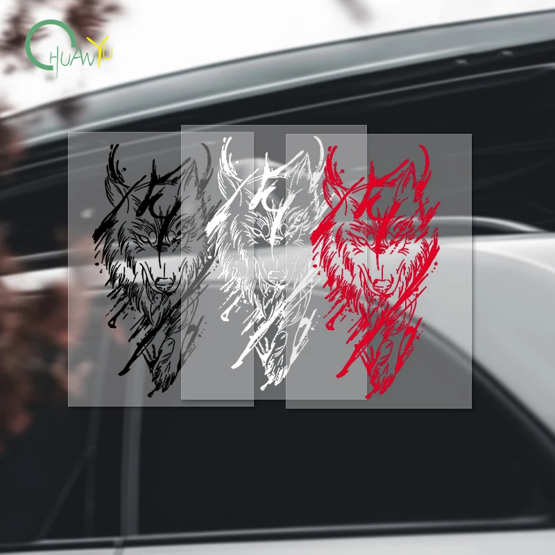 Dark magic wolf car decals car motorcycle scratch protection waterproof reflective sticker