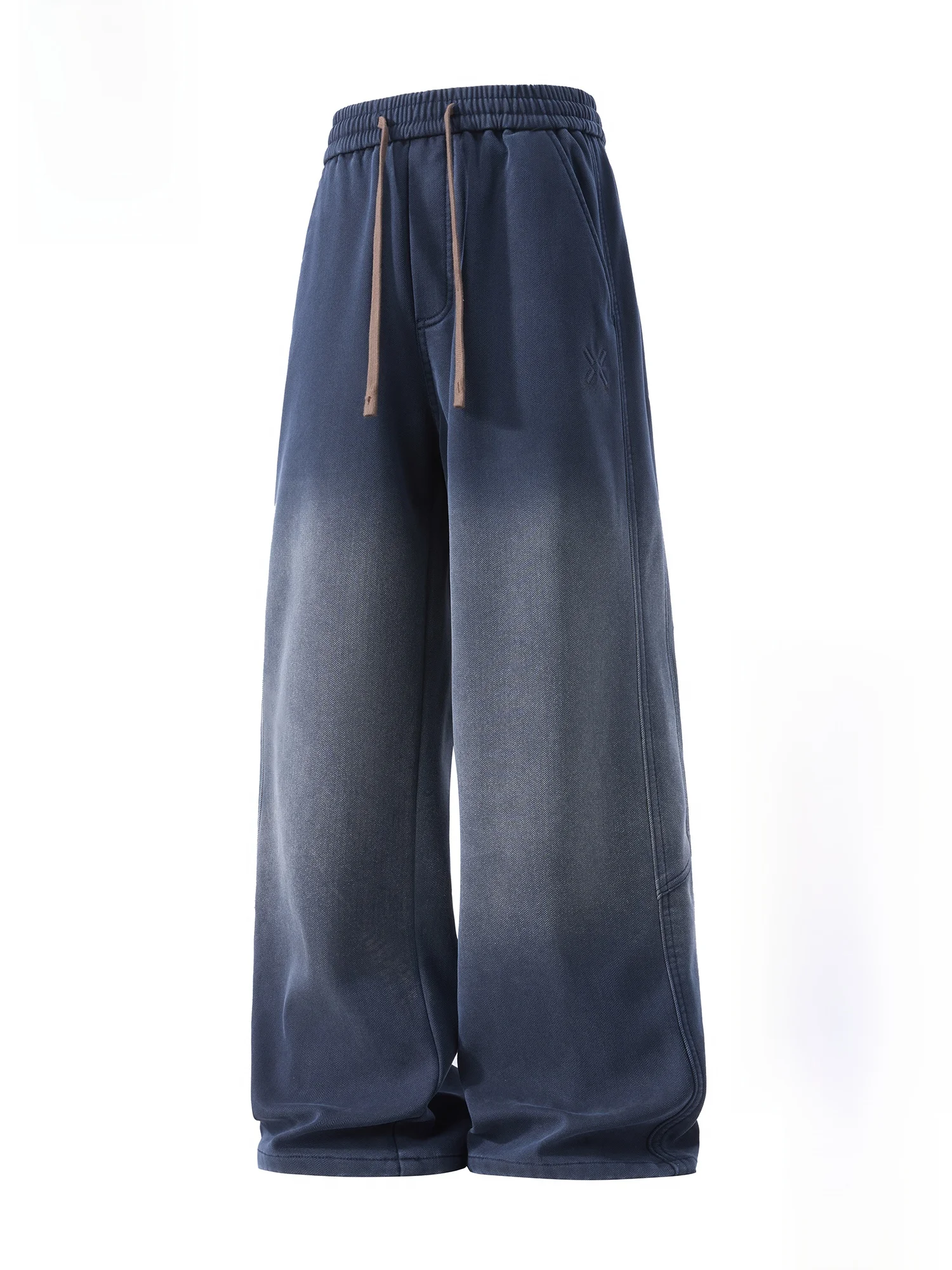 

PaulFrank Thiened Fce Wide Leg Casual Pants Men's Spring Loose Drapey Straight Leg Trousers Comfortable Casual Trousers