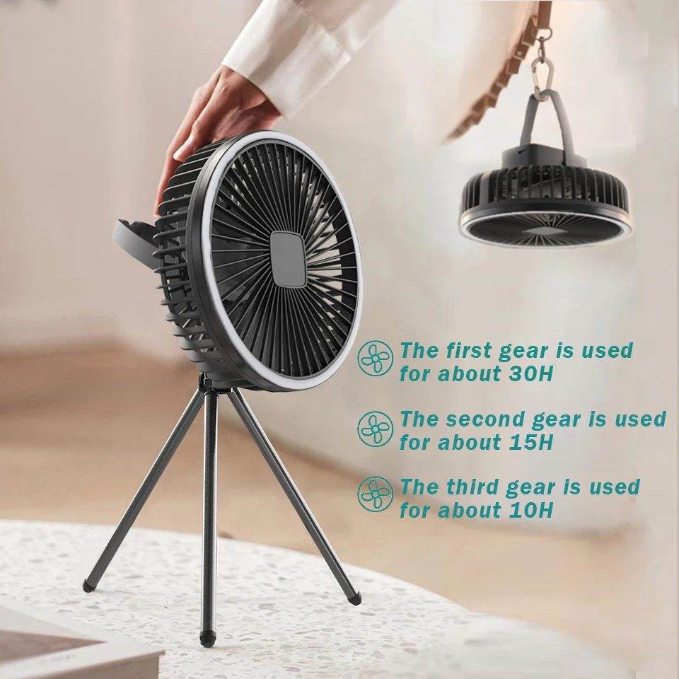IRALAN Modern Fan light Portable And Adjustable Wireless USB Electric Fan Dual Mode Use For Home Office Travel Outdoor Camping image 5