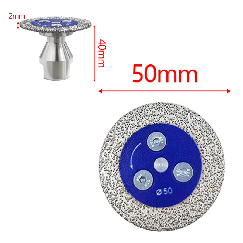 10Pcs 50mm Mini Diamond Saw Blade with M14 Flange For Brazing Seam Cleaning Granite Marble Ceramic Tiles Cutting Grinding Disc