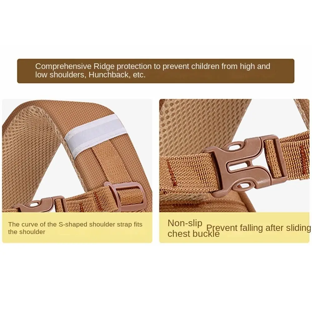 Multi-Compartment Capybara Backpack Waterproof Oxford Cloth Cartoon Animal School Bag with Reflective Strip Multi Functional