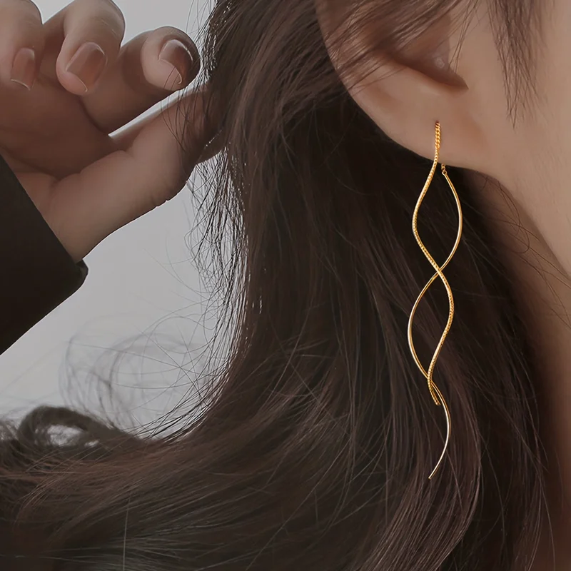 

EVISPOL Long Tassel Earlines Fashion Dangle Earrings Before & After The Wave Design Suitable for Christmas Halloween Women Gift