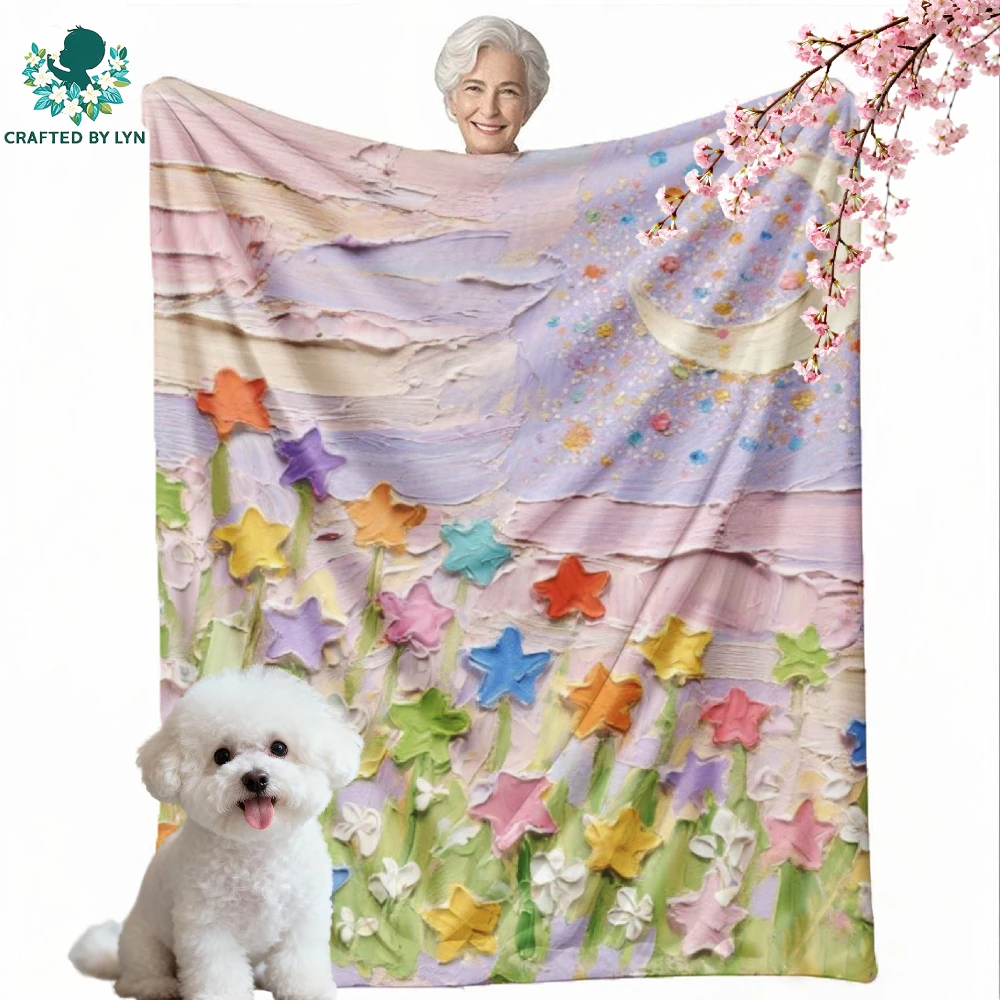 

Flowers,Animal,Constellation| Flannel | Room Decor Blanket, Camping Stuff,Festive Gift Selectio | Soft and delicate | Keep warm