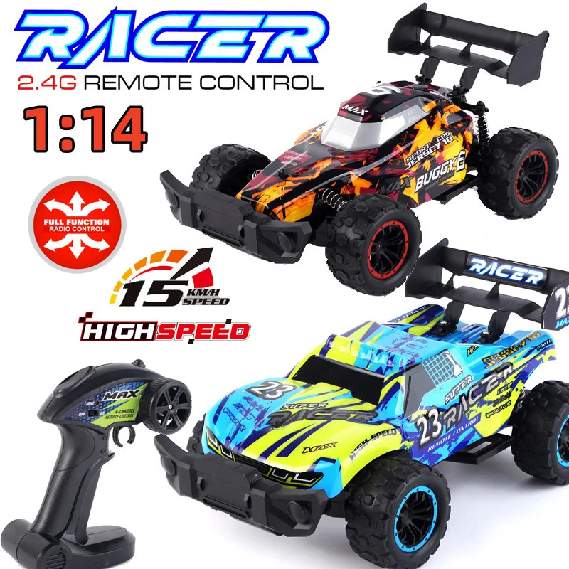 Rc Car 4wd Buggy Alloy High Horsepower Climbing Rechargeable Drop Resistant Car Kids Toys Boy Racing High-Speed Drifting Car