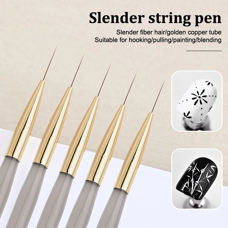 {MX} Akrylowe pędzle do zdobienia paznokci, pisaki do rysowania, linery do kresek, siatek, kwiatów, motyli, pędzle do malowania akwarelami, żel UV do manicure DIY