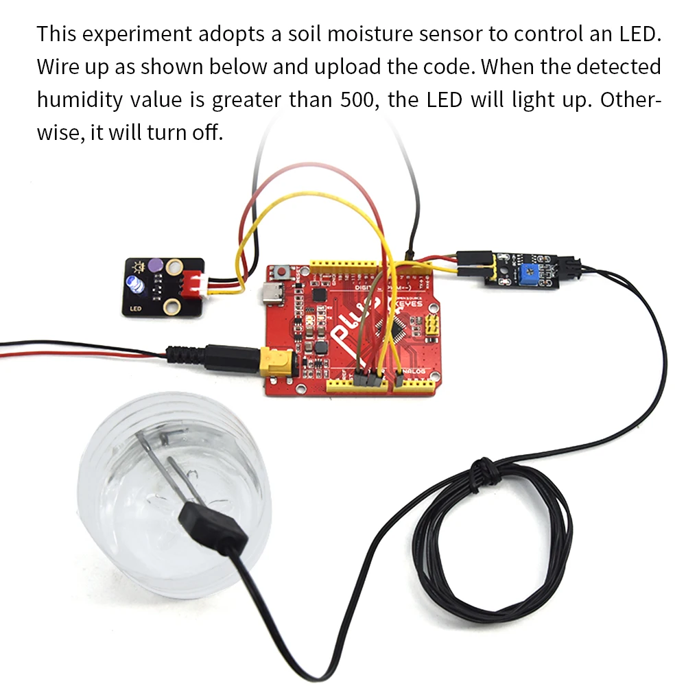 Keyestudio Solil Humidity Sensor Soil Moisture Detector Module For Arduino Water Tester Corrosion Resistance Probe DC 3.3-12V