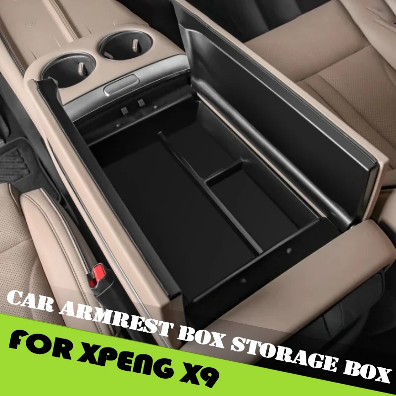 

Auto Armrest Box Storage Box Fit for Xpeng X9 2024-2025 Modified Central Control Armrest Box Car Interior Accessories