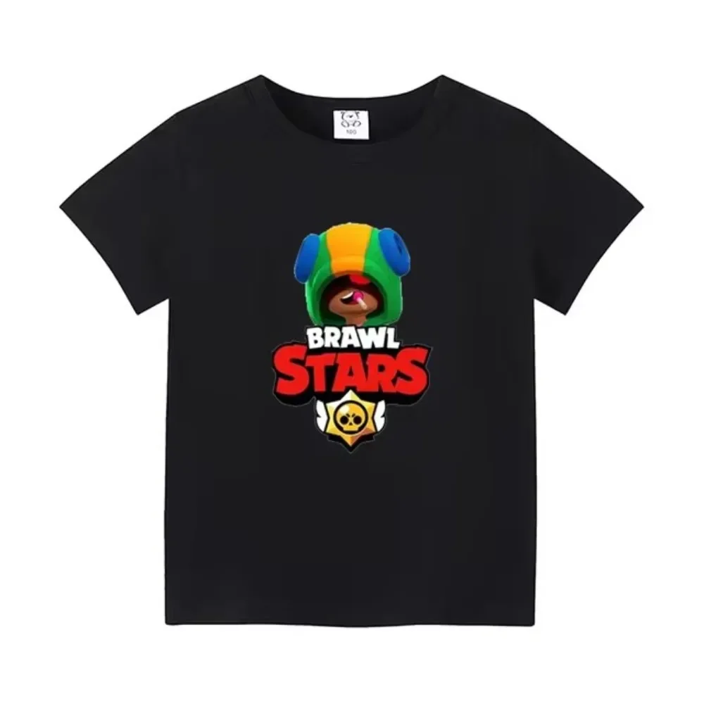 2024 Summer New Style Boys And Girls Short-Sleeved Tops Children's Cotton T-Shirts Little Characters 3d Printing Brand Clothing