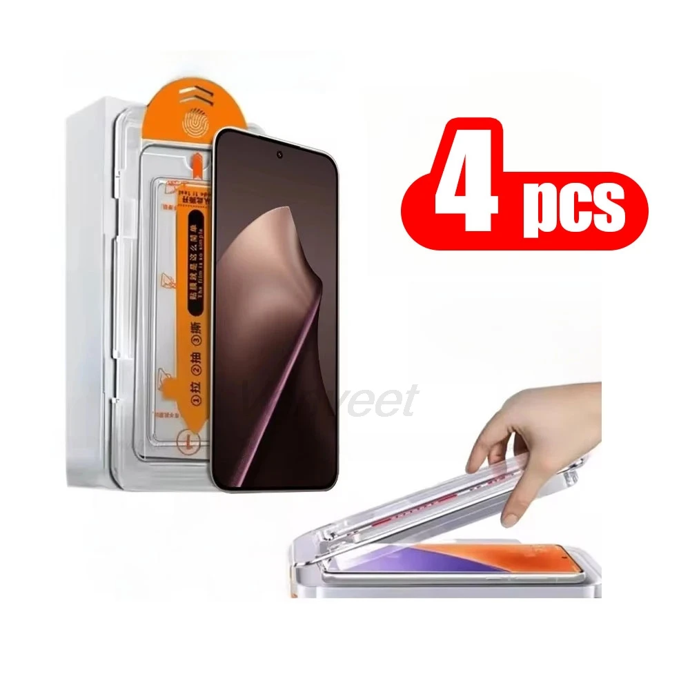 

1-4PCS Olephobic Coating Screen Protector For Xiaomi Redmi Note 13 Pro 14 12 10 7 8 Redmi 13C 15C A3 Dust Free Easy Installation