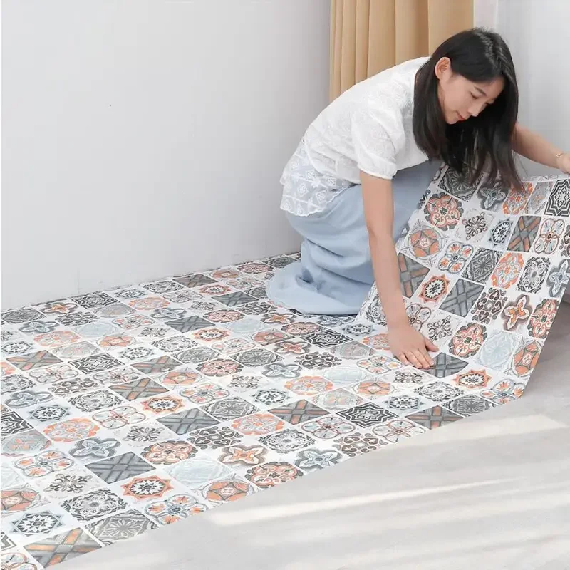 3D Tile Wallpaper Waterproof Self-Adhesive PVC Vinyl Film for Kitchen Cabinet Door Furniture Counter Top Home Decor Wall Sticker view 4