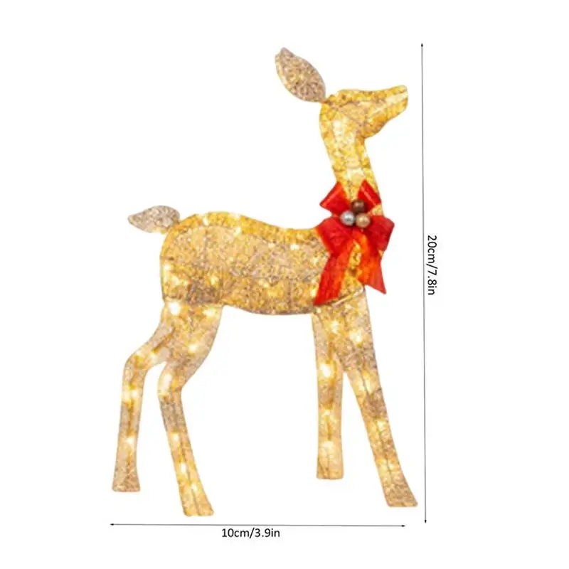 Imagem -05 - Natal Led Light Luminous Deer Decoração de Jardim Ornamento de Natal Iluminação Home Yard Feliz Ano Novo