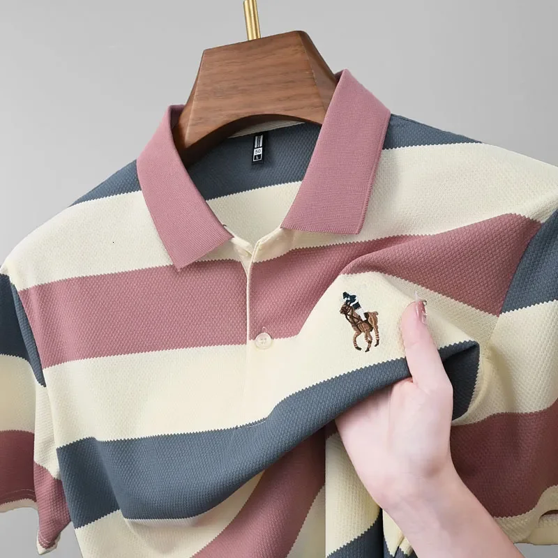 Luxury Brand Designer Clothes Ali Direct Supply Short Sleeve Polo Shirt Simple Turn-Down Collar Design Wrinkle-Resistant Non-Pilling Daily Commuting Outdoor Bus
