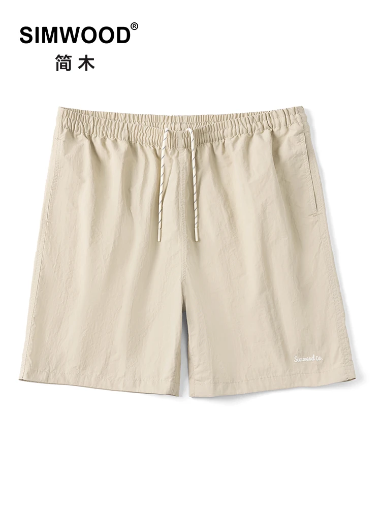 

SIMWOOD 2024, новинка лета, оверсайз【короткая длина】 уличные шорты, мужские повседневные эластичные шорты на шнурке