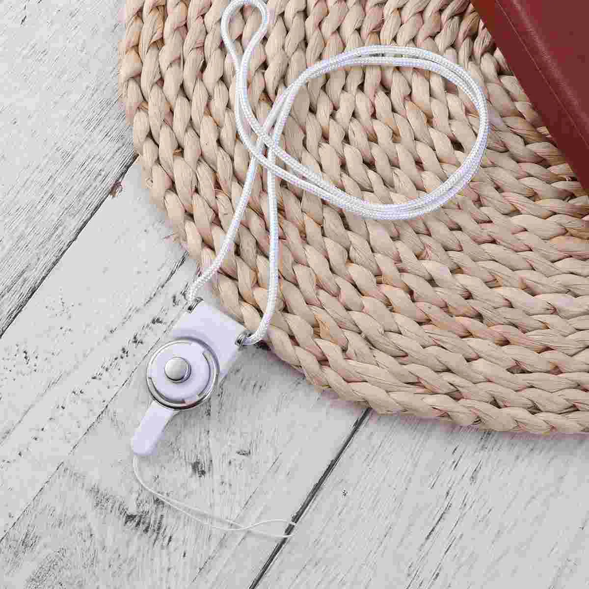 

Dual Use Detachable Rotary Buckle Long Lanyard Mobile Phone Shell Rope(White) Nylon rope Case Rope Detachable Phone Shell Rope