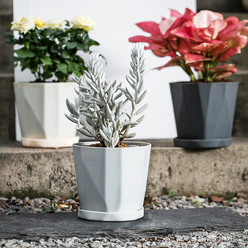 Maceta Creativa de Resina para Flores y Suculentas, Decoración para Hogar y Jardín