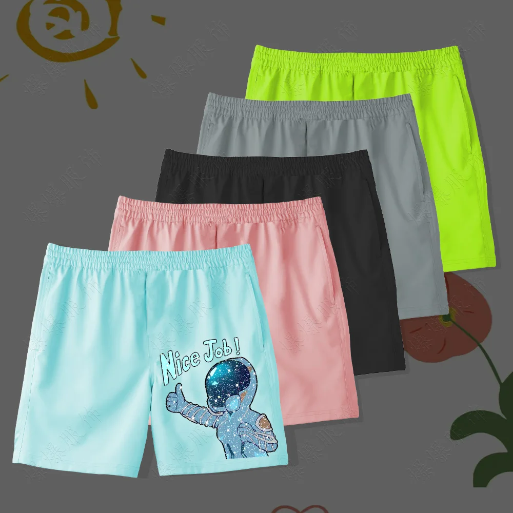 Technology Style Children's Beach Shorts Cartoon Print Quick Drying Breathable Comfortable Swimming Pants Hot Selling Summer New