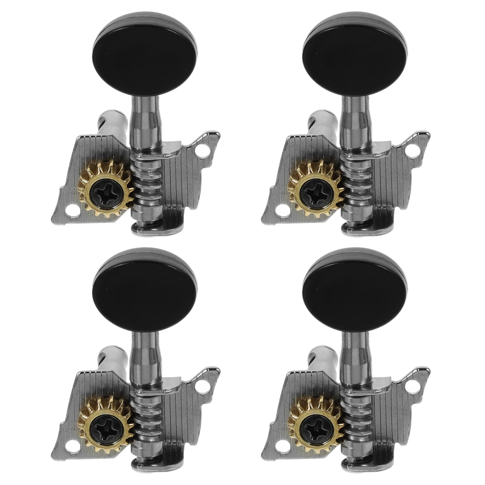

4 Pcs Ukulele Rotation Tuning Pegs Keys Machines Locking Tuners Geared Guitar Open Frame Head