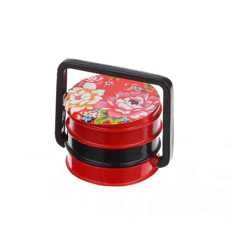 1:12 Poppenhuis Miniatuur Lunchbox Simulatie Plastic Opbergdoos Mini Verse Houddoos Voedsel Speelgoed Model Keuken Servies Decor