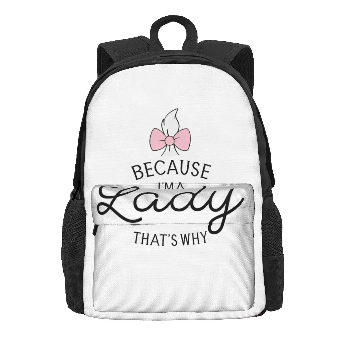 Because I'm A Lady Marie Aristocats Cat Women Backpack Mochila 3D Children School Bag Laptop Rucksack Teenage Travel Rucksack