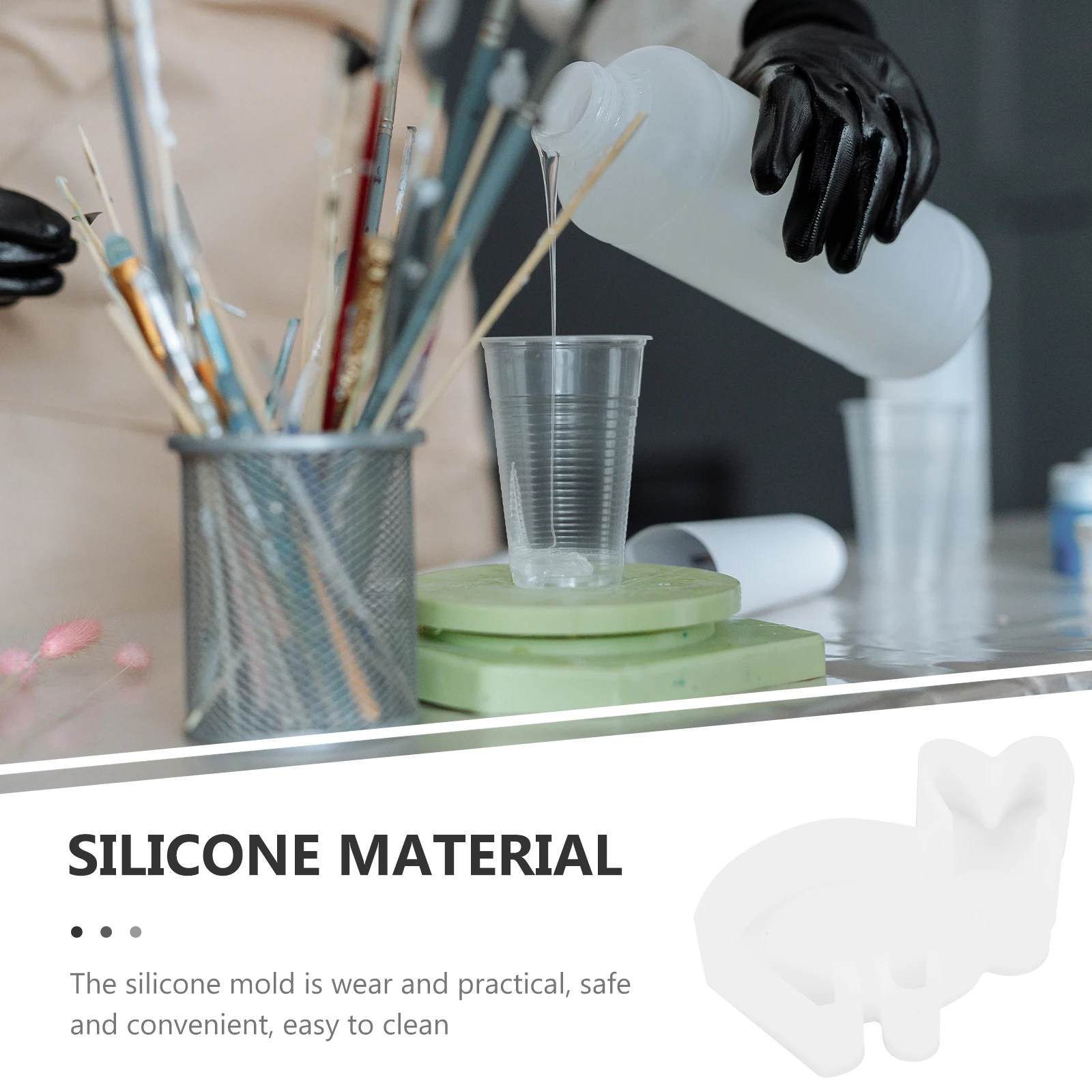 

Bunny Shaped Diy Bunny Shaped Mold Making Tool Reusable Easter Craft Mold For Handmade Wax Diy Lover Gift