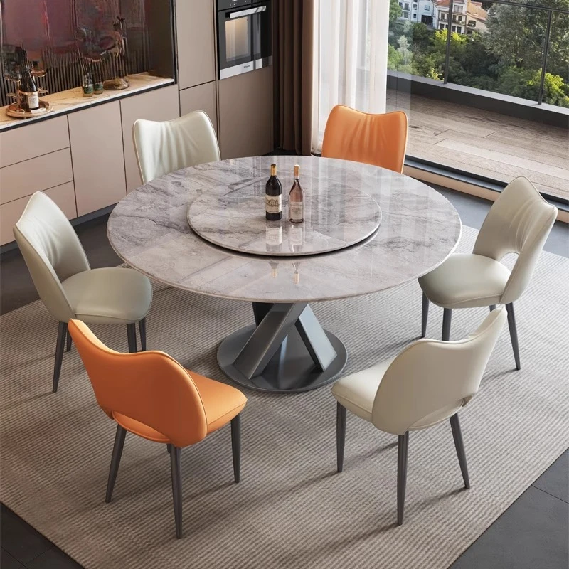 Natural marble dining table household light luxury supercrystalline stone luxury stone microcrystalline stone  table