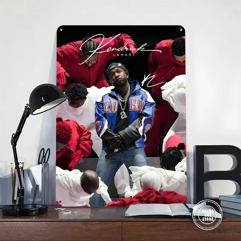 Kendrick Lamar Performance Metal Poster Perfect Gift for Fans Lovers Customized Wall Art Metal Sign for Funny Signs Office Decor