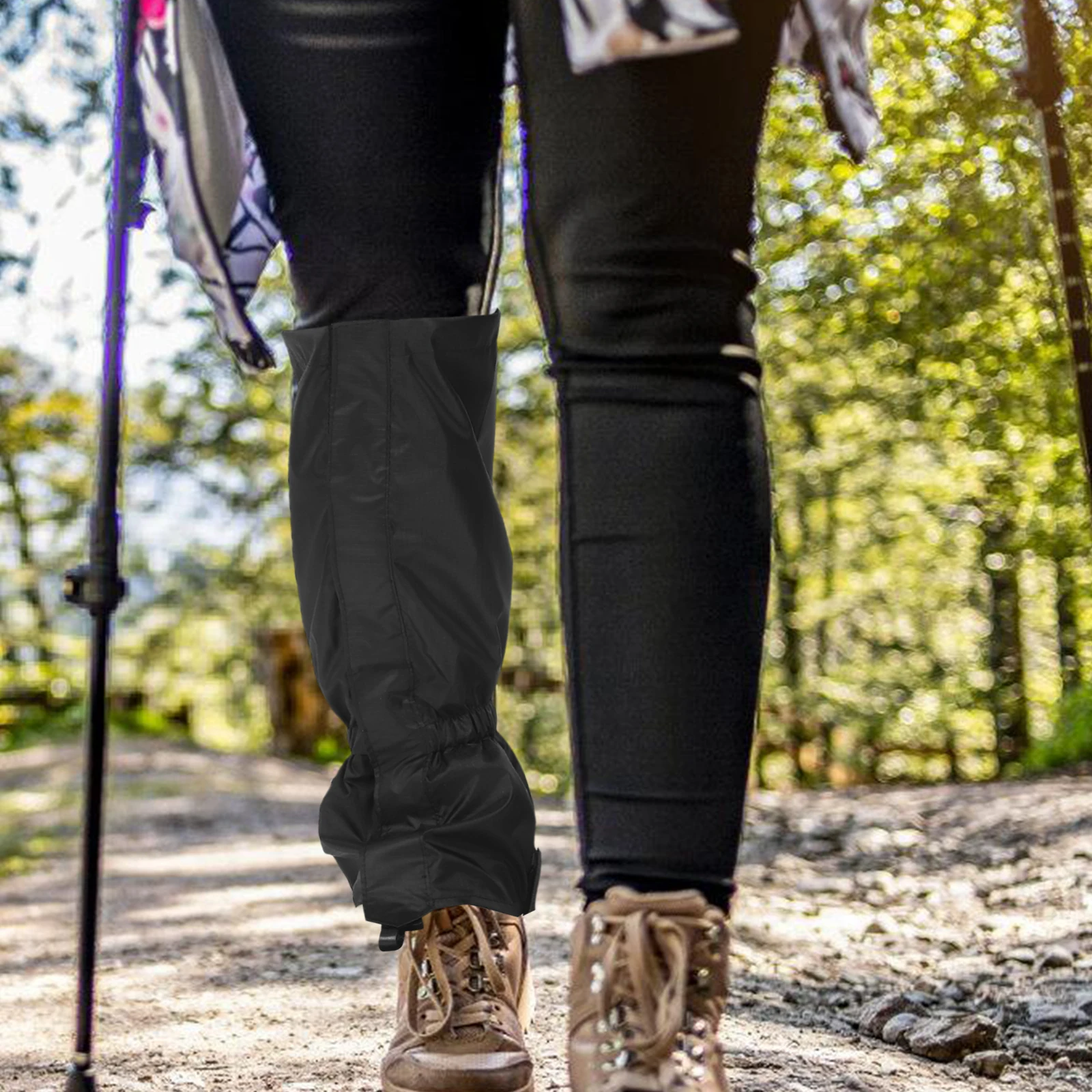 2Pcs Reusable Waterproof Boot Gaiters Adjustable Outdoor Leg Guards for Hiking Mud Sand Climbing Activities