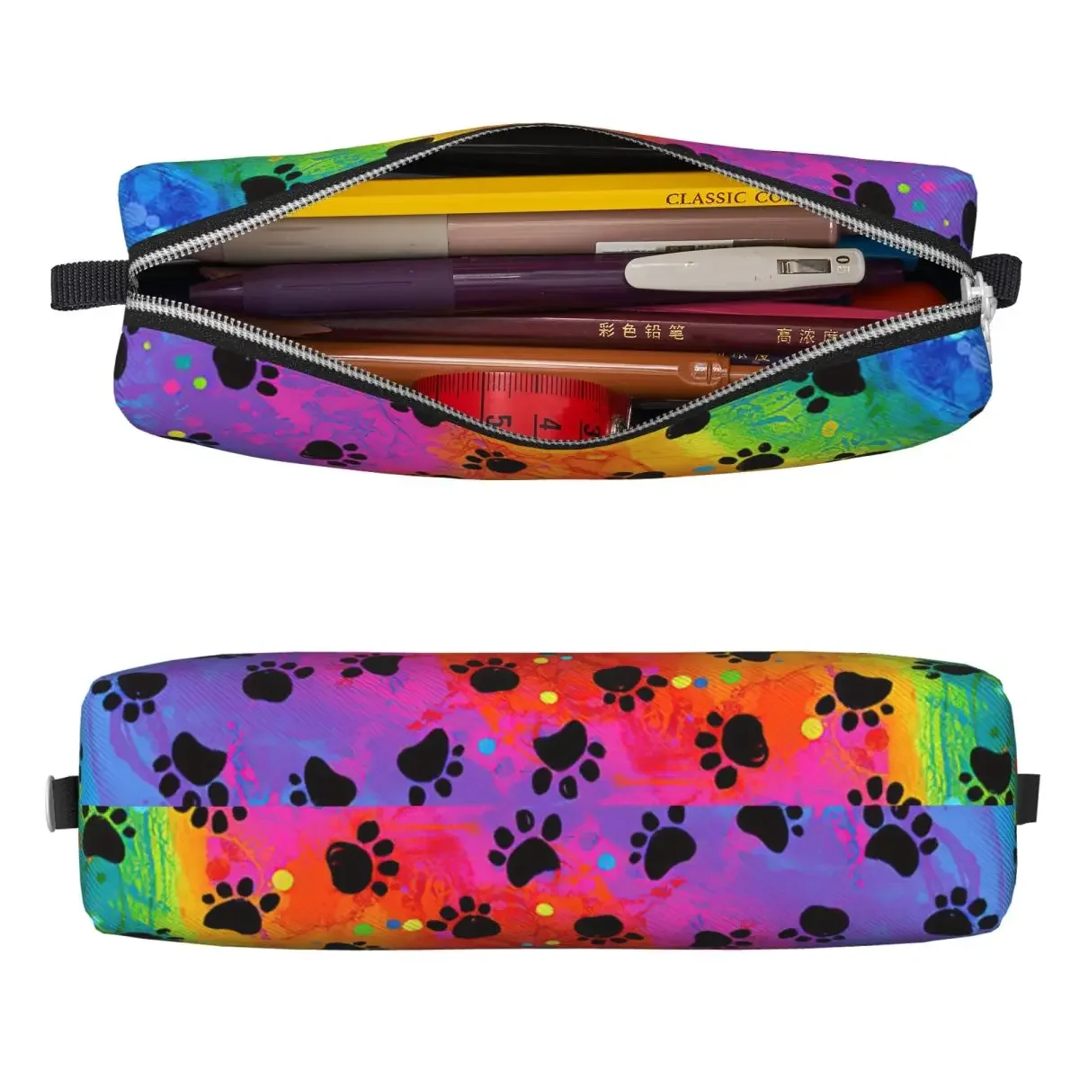 Rainbow Paw Pencil Case Classic Dog Cat Pen Box Bag Girl Boy Big Capacity Students School Gifts Pencilcases