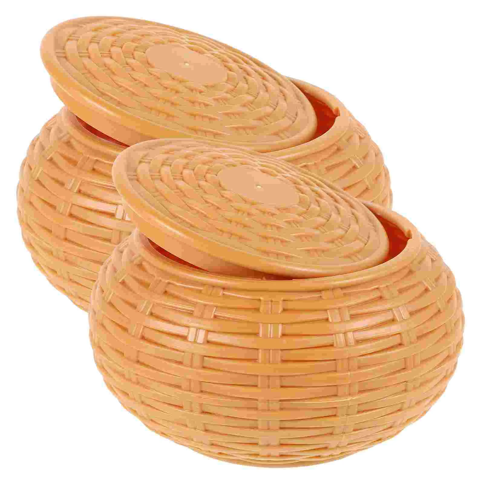 

2 Pcs Go Jar Chess Box Round Board Game Case Storage Bins Holder Stone Crate Bowls Containers Organizer Checkerboard