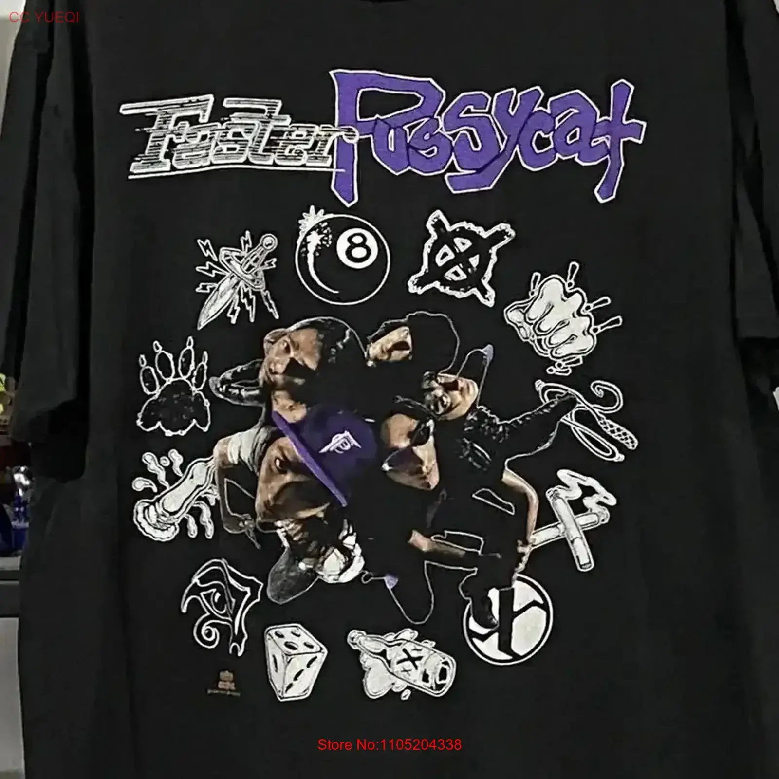Faster Pussycat T shirt Black All Sizes S 234XL vintage Washed Slightly Breathable Versatile Comfortable graphic Stretched