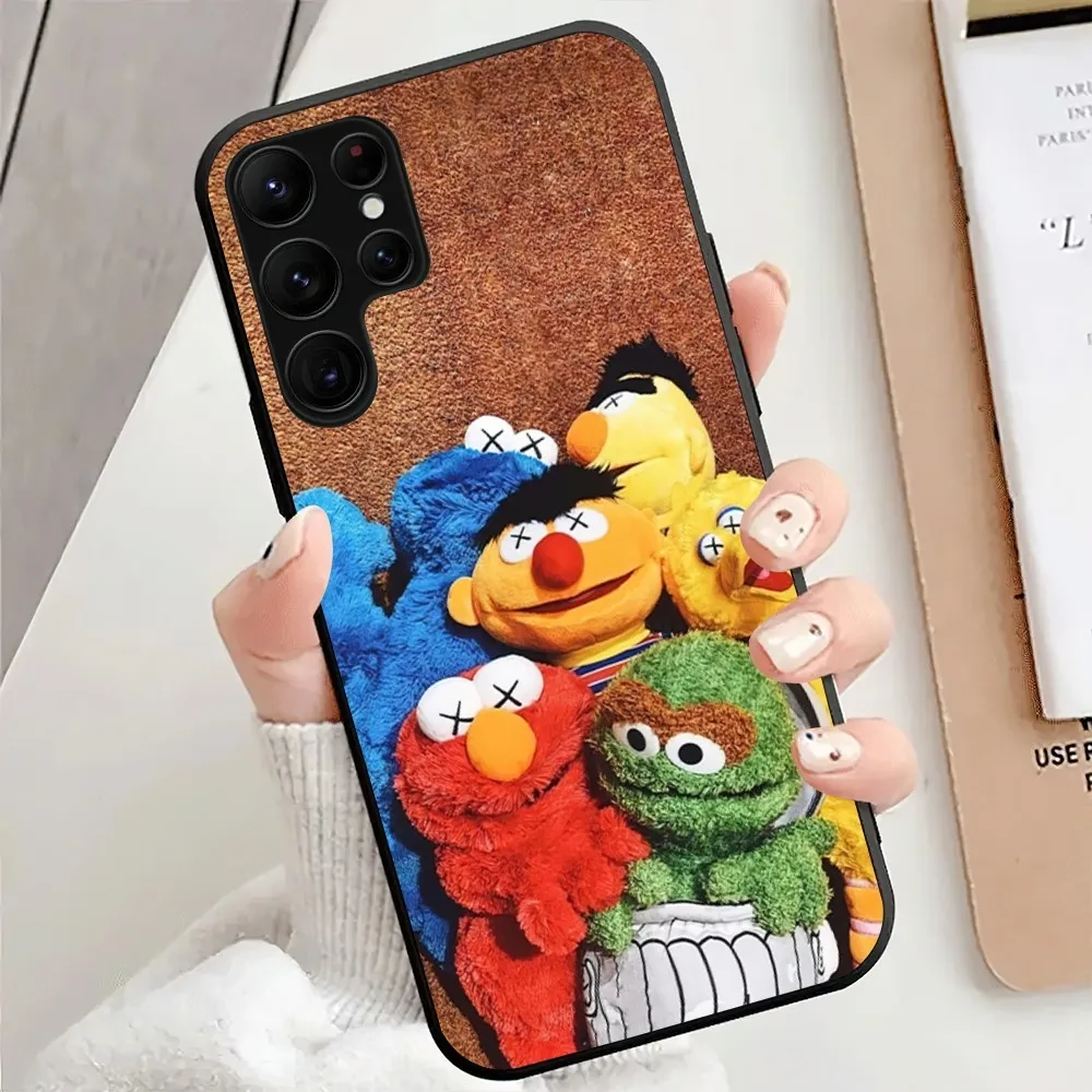 MINISO Cartoon S-Sesame Cute S-Street Phone Case For Samsung Galaxy S21 S22 S23 Note S30 S24 10 20 Ultra Plus Lite FE Shell