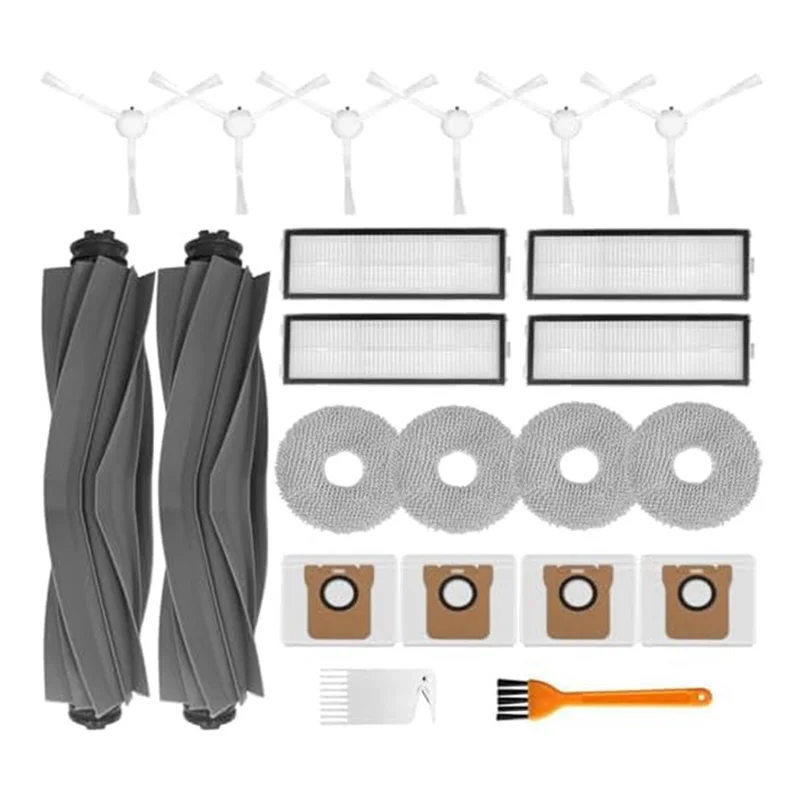 A20M Hauptbürsten, HEPA-Filter, Staubbeutel Ersatz Ersatzteile für Dreame L10 Ultra /L10S Ultra Roboterstaubsauger