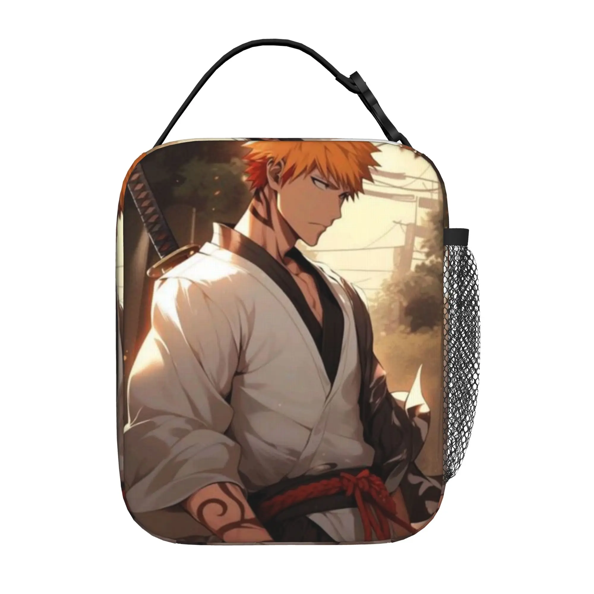 

Back to school seasonBleach Handbag Ichigo Kurosaki (16) Vintage Casual Classic Food Storage Lunch Bag