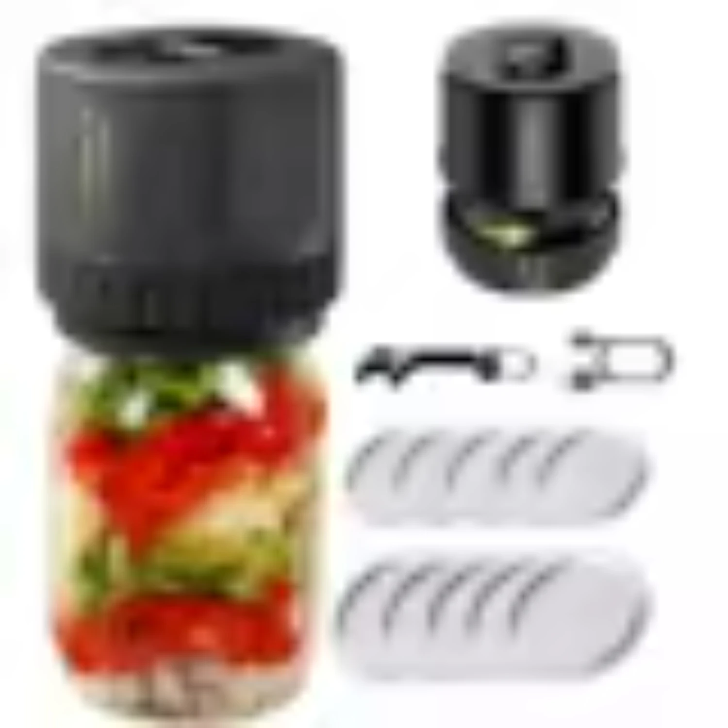 

Mason Jar Vacuum Sealer Cordless Vacuum Sealer Kit Wide-Mouth and Regular-Mouth Mason Jars Fermentation with Mason