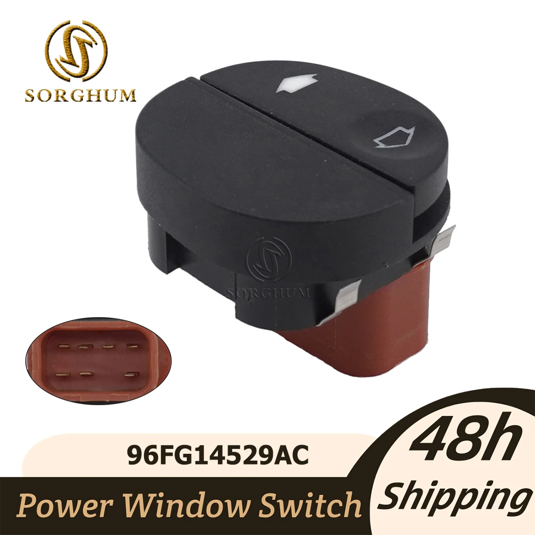 

Sorghum 96FG14529AC 7Pin For Ford Fiesta MK6 Fusion KA Puma Street KA Tourneo Connect Transit Power Window Control Switch Button