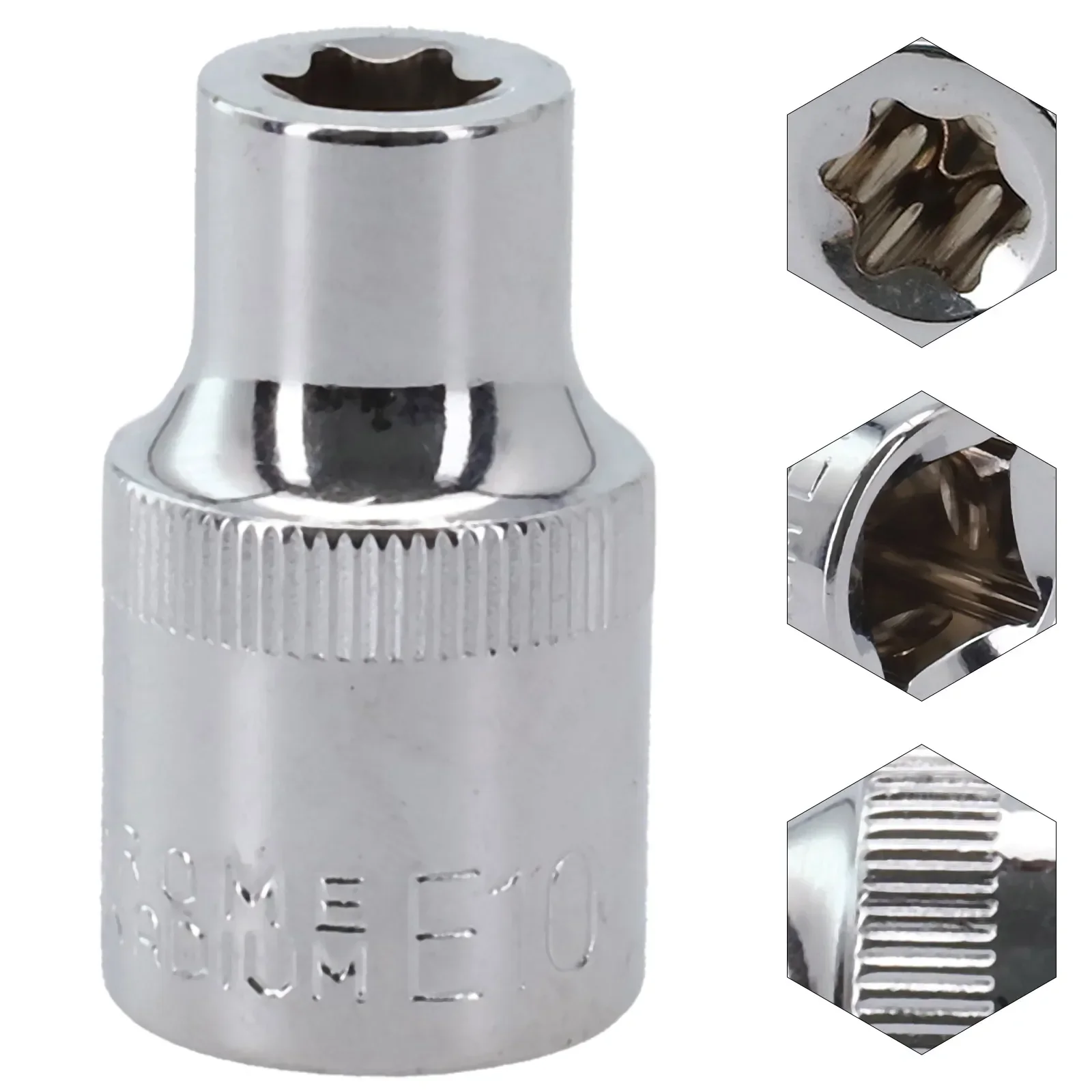 Hand Tool E Type Sockets 1/2 Square Tool Female Torx Socket For Ratchet End Wrench Head E10/E12/E14/E16/E18/E20/E22/E24