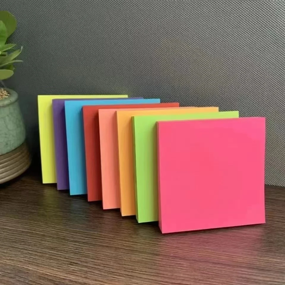 Soft Colors Sticky Note Pads, 3×3'' Self-stick Memo Pads, Super Adhesive Sticky Notes, Perfect for Office, Home, School, Meeting