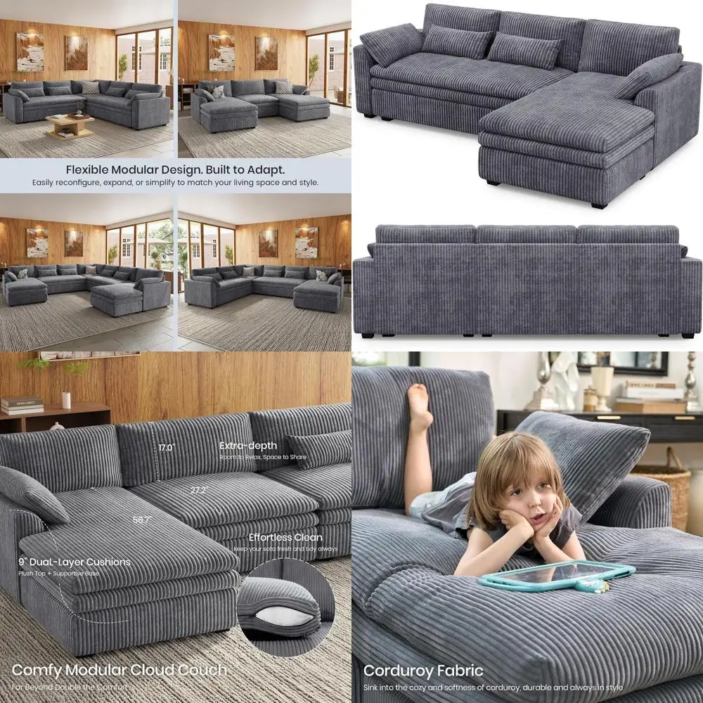 L Shaped Chaise Sofa 6