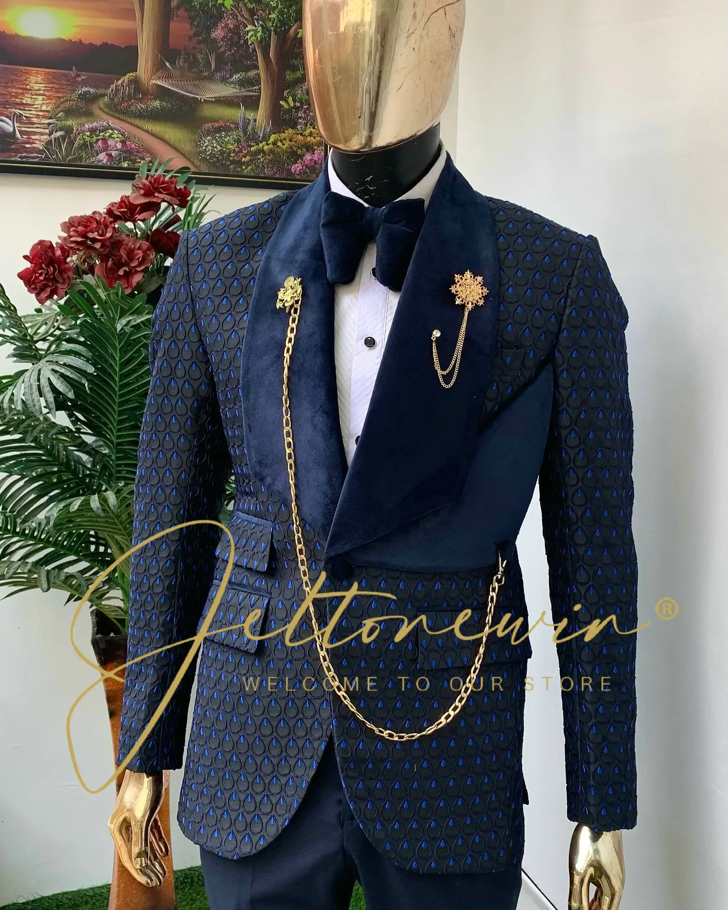 New Men Suit Two-pieces(Jacket+Pants) Single Breasted Fitting Elegant Fashion High-quality Male Formal Clothing Disfraz