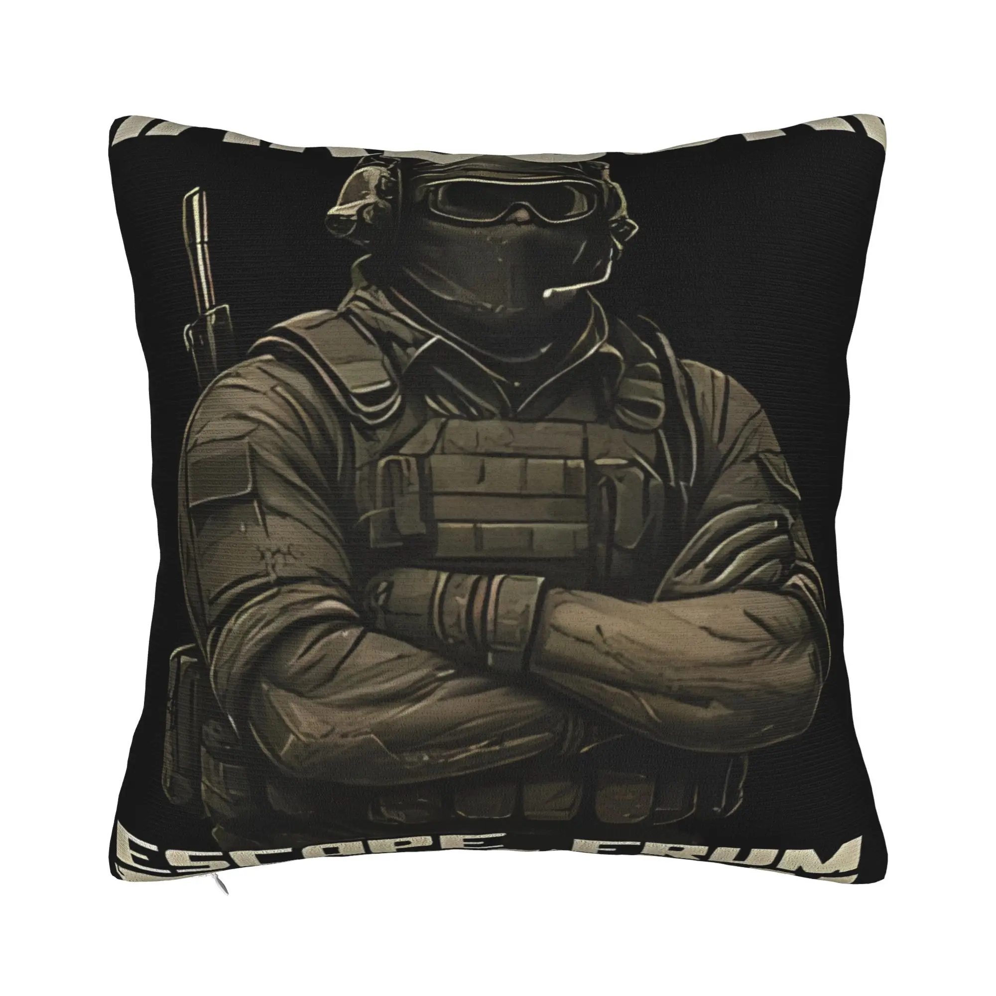 HARDCORE Escape From Tarkov Winter Holiday Farmhouse Home Deco Escape From Tarkov Pillow Cover Soft Durable