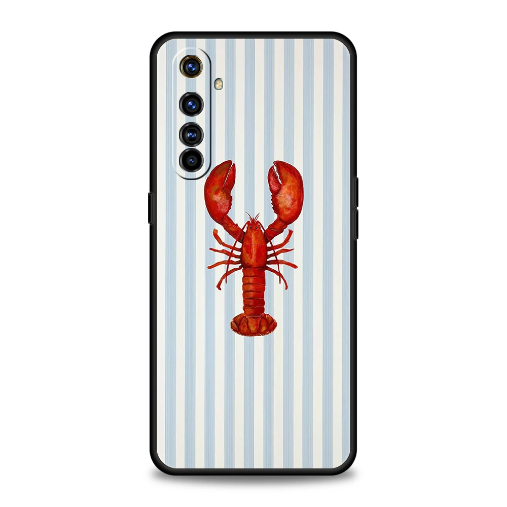 Soft TPU For Realme 16 15 14 15 13 15T 14T C67 C63 C55 C53 C35 C25 C21 GT2 Pro 5G Phone Cover Marine Life, Crabs, Lobsters Capas